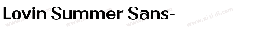 Lovin Summer Sans字体转换